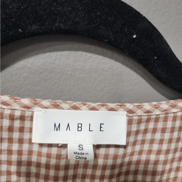 MABLE ,size S , Dress Brown and white color - Picture 7 of 7